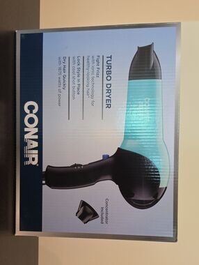 Conair Turbo Dryer in Teal and Black